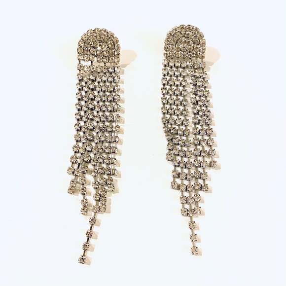 Rhinestone Drop Earrings - Picture 1 of 1
